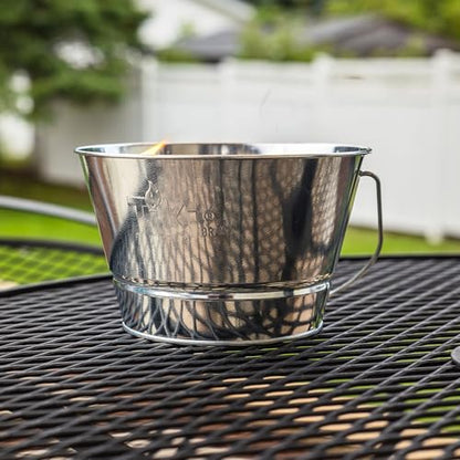 TIKI Citronella Candle 28-Ounce – Triple Wick Metal Bucket with Lid (Silver) – Long-Lasting Outdoor Candle for Patio, Deck, Garden, Backyard & Camping