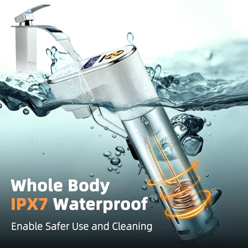 1300W Sous Vide Cooker,WIFI Sous Vide Machines,Immersion Circulator,Precision Cooker,Recipes,Accurate Temperature and Time Control,IPX7 Waterproof,Ultra Quiet,Fast Heating,APP Recipes Timer