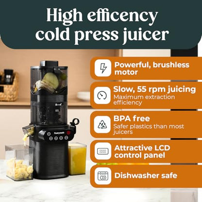 Pantrymade Cold Press Juicer | 5.5” Feed Chute, Whole Fruits, High Yield