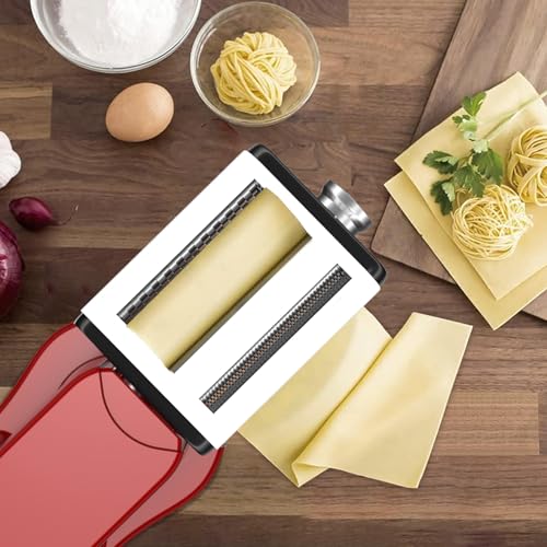 Pasta Maker Attachment for All Kitchenaid Mixers, Noodle Maker Kitchen Aid Mixer Accessories 3 In 1 Including Dough Roller Spaghetti Fettuccine Cutter - Homemade Fresh Pasta Easily!