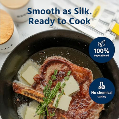 COOKLIFE 10 Inch Lightweight Pre-Seasoned Cast Iron Skillets with Handle Cover - Smooth Polished Surface, Easy to Clean Cast Iron Pan Use in the Oven, on the Stove or Grill, Over a Campfire