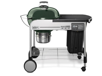Weber Performer Deluxe Charcoal Grill, 22-Inch, Touch-N-Go Gas Ignition System, Green