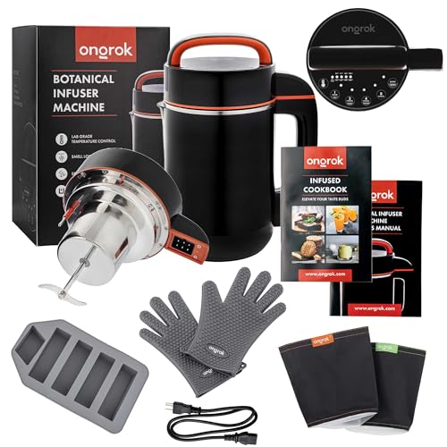 ONGROK Butter Maker & Oil Infuser Machine - Sleek Butter Machine with Simple Functionality, Electric Tincture Machine Kit for Edible Herbal Oil with all Accessories (Large)
