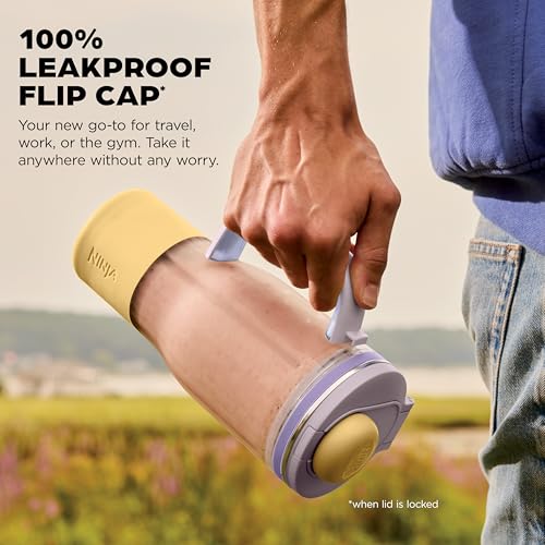 Ninja Blendboss™ | Personal Blender for Smoothies & Frozen Drinks | 26oz Travel Tumbler with LeakProof Lid, Chug Spout & Detachable Straw | Auto-iQ Technology | Lavender Lemonade | DB351PR
