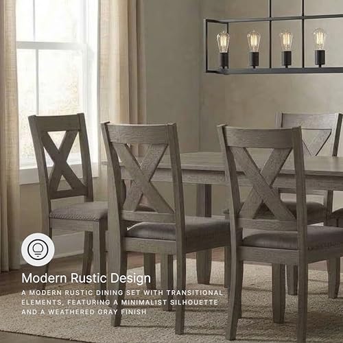 Signature Design by Ashley Caitbrook 7-Piece Dining Set, Gray Wash