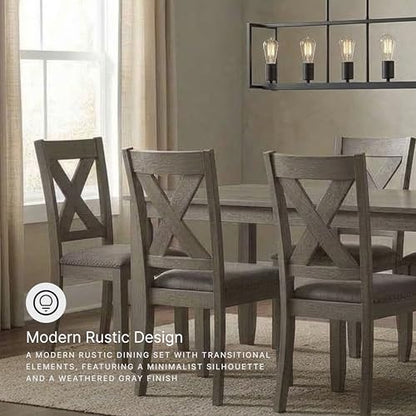 Signature Design by Ashley Caitbrook 7-Piece Dining Set, Gray Wash
