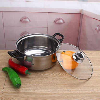 Simpli-Magic 12 Piece Stainless Steel Cookware Set, Silver