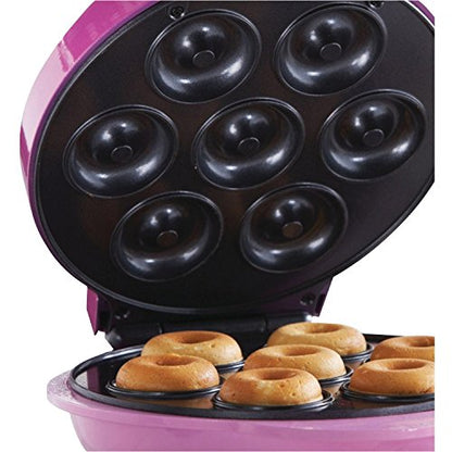 Brentwood TS-250 Mini Donut Maker Machine, Non-Stick, Pink