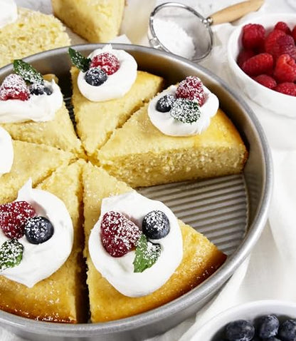 USA Pan Bakeware Round Cake Pan, 9 inch, Nonstick & Quick Release Coating, Made in the USA from Aluminized Steel, Set of 2
