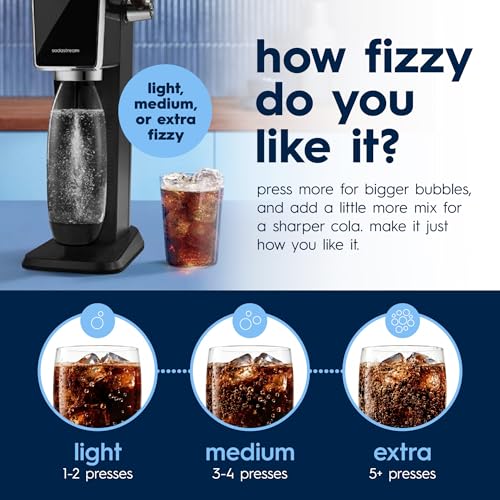 SodaStream Pepsi Zero Sugar Drink Mix, 4 Pack Cola Syrup for Sparkling Water Makers, Real Taste Pepsi Zero Syrup, Control Your Fizz with Soda Stream Flavors, 4 x 14.9 Fl Oz (440ml)