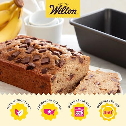 Wilton Platinum Non-Stick 9 x 5 in Loaf Pan, Cold-Rolled Steel Bakeware, Made without PFAS, Packaging May Vary