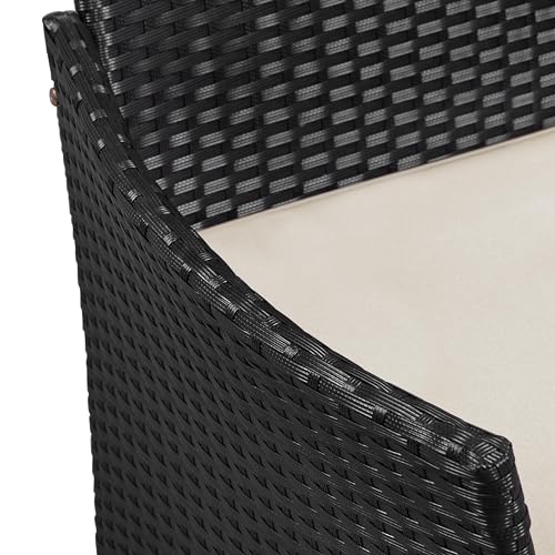 Yaheetech Patio Loveseat, Outdoor Wicker Double Chair w/Side Table