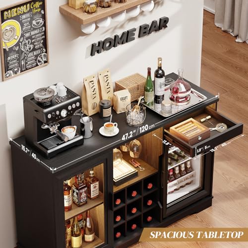 BROTTAR Large Coffee Bar Cabinet with Fridge (Fridge Included)