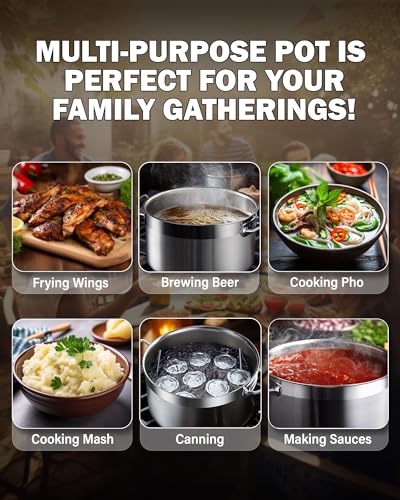 Cooks Standard Professional Stainless Steel Stock Pot, Heavy Duty Induction Soup Pot with Lid, Large Pot for Cooking Pasta, Soup, Oven Safe, Dishwasher Safe, Compatible with Most Stovetops, 24-Quart
