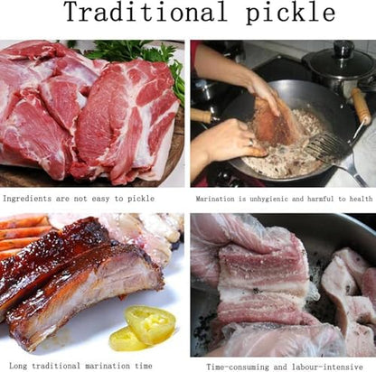 RKUVPAE Commercial Vacuum Tumbler Marinating Machine for Meat&Vegetable,7l Large Capacity Pickling Barrel & 0-10h Timer Setting,for Beef Pork Mutton Chicken