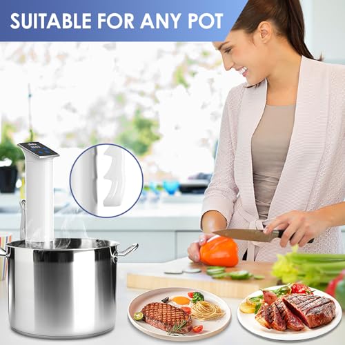 Wancle Sous Vide Machines, 1100 Watts Sous-Vide Cooker Immersion Circulator, IPX7 Waterproof, Quiet, Easy to Use for Home Chefs