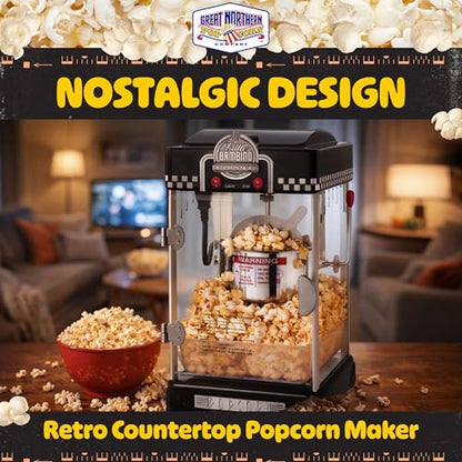 Great Northern Popcorn Little Bambino 2.5oz Popcorn Machine, Black
