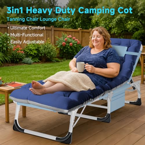 ABORON 3-in-1 Tanning Chair, 5-Position with Face and Arm Holes