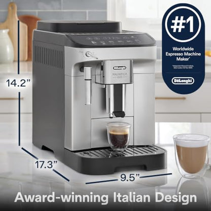 De'Longhi Magnifica Evo Espresso Machine, Manual Milk Frother, Silver