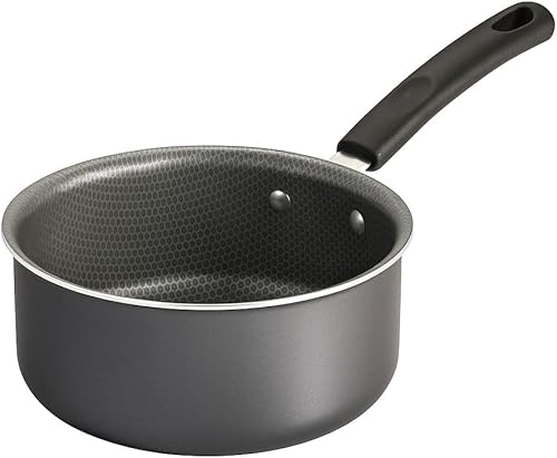 1-Quart Non-Stick Sauce Pan with Stay-Cool Handle, Gray, Steel, Even Heat Distribution, Easy-Clean Coating