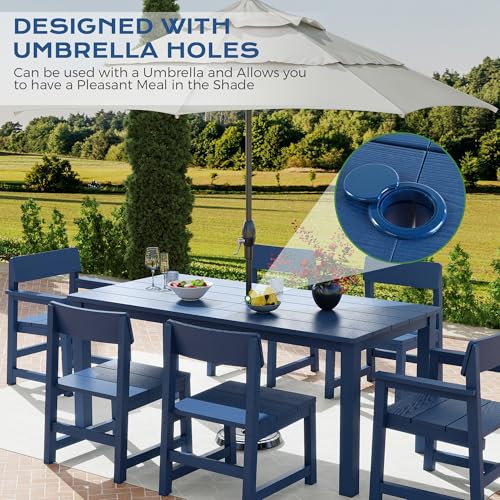 Jocoevol 9 Piece Outdoor Dining Table Set for 8 HIPS Patio Dining Sets