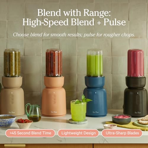 Our Place Splendor Blender - 1000W High-Power | Ultra-Sharp Blades | 2 Blending Modes | Includes 25 oz Personal Cup and Drinking Lid Set | Smoothies, Shakes & More | Steam