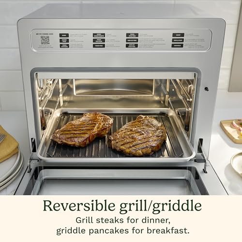Cuisinart 15-in-1 Extra-Large Digital Air Fryer Oven with 9"x13" 2-in-1 Pan, Air Fry 4 Lbs of Wings, Cook a 13 Lb Turkey or 5+ Lb Chicken, Toast 9 Slices of Bread, and Bake a 13" Pizza, TOA-112
