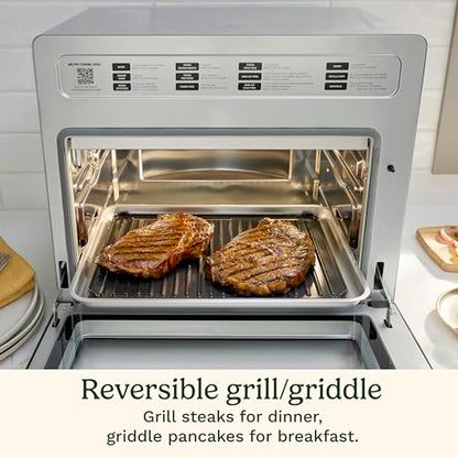 Cuisinart 15-in-1 Extra-Large Digital Air Fryer Oven with 9"x13" 2-in-1 Pan, Air Fry 4 Lbs of Wings, Cook a 13 Lb Turkey or 5+ Lb Chicken, Toast 9 Slices of Bread, and Bake a 13" Pizza, TOA-112