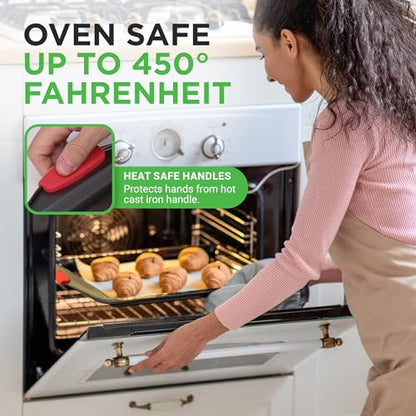 NutriChef 3-Piece Cookie Sheets for Baking, Non-Stick Baking Pans Set with Silicone Handles, Stackable Oven Trays in Small, Medium & Large Sizes for Professional and Everyday Use, 2026 Edition