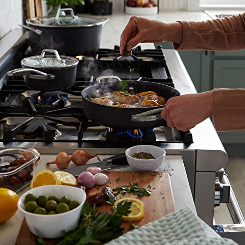 Calphalon Premier Space-Saving Nonstick Cookware Set, 13-inch, Stackable, Hard-Anodized Aluminum