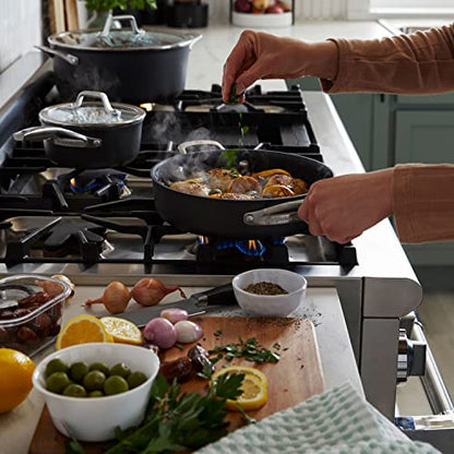 Calphalon Premier Space-Saving Nonstick Cookware Set, 13-inch, Stackable, Hard-Anodized Aluminum