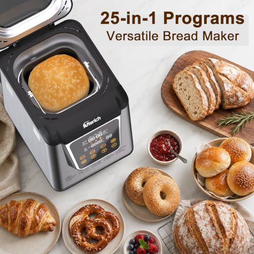Bread Maker Stainless Steel Bread Machine, With App Control, Built-in Scale