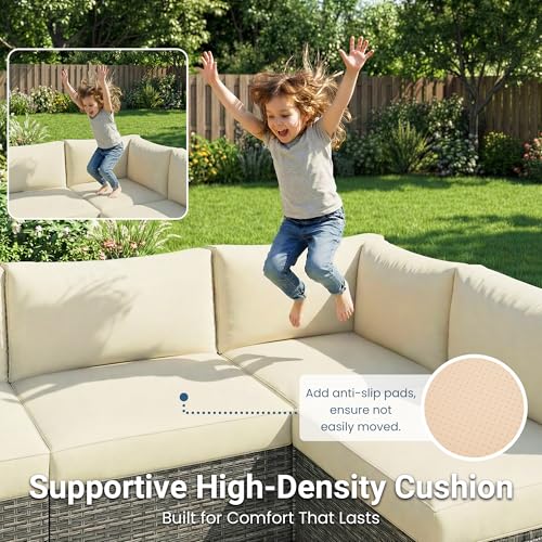 7 Pieces Outdoor Patio Furniture Set - Fit Small Spaces,Comfort,Sturdiness