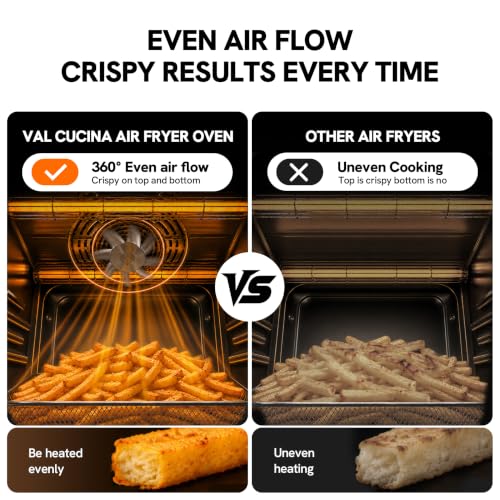 VAL CUCINA 26.3 QT Infrared Air Fryer Toaster Oven Combo, 10-in-1