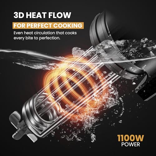 CRUXO 1100W Sous Vide Cooker Kit With App Control, Immersion Circulator, LED Display, Touch Panel, Vacuum Sealer & 10 Sealing Bags | Suvee Sous Vide Machine For Precise Cooking, Smart Thermal Cooker