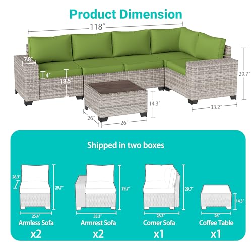 Outdoor Patio Furniture Set PE Wicker Rattan Outdoor Sectional Sofa