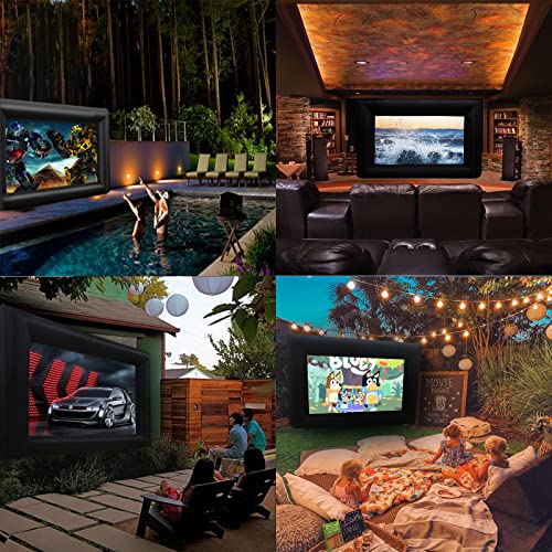 Xmaybang 18ft Inflatable Movie Projector Screen, Outdoor Projector Screen, Front/Rear Projection, Including Blower, Pedestal, Straps and Storage Bag
