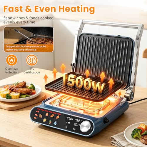 Taylor Swoden 7-in-1 Panini Press Sandwich Maker, Electric Indoor Grill