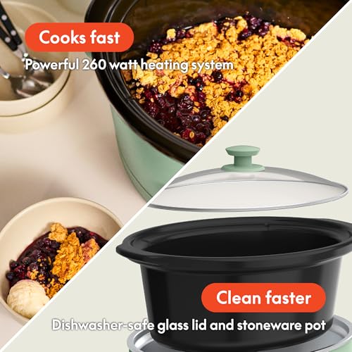 bella SAVOR 6qt Programmable Non-Toxic Slow Cooker, Seaglass