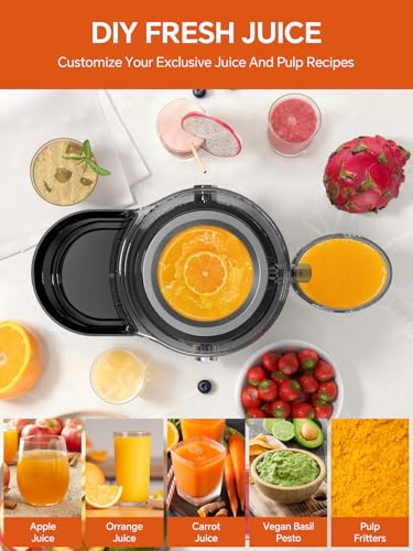 Juicer Machine, Centrifugal Juicer with 3" Extra Wide Feed Chute for Fruit Vegetable, Max Power 800W, Juice Maker with 3-Speed Setting, High Juice Yield, Easy to Clean, Stainless Steel, BPA-Free
