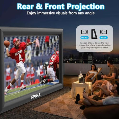 Inflatable Movie Screen Outdoor Projector Screen for Outside 25ft, Large Blow Up Screens Front and Rear Projection with Air Blower, Best for Movie Nights Backyard Home Theater