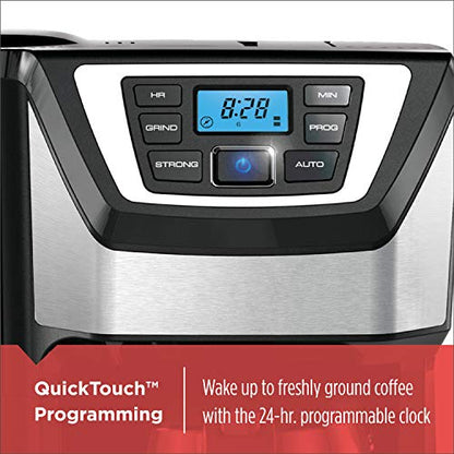 Black and Decker BLACK+DECKER 12-Cup Mill and Brew Coffeemaker, Black, CM5000B