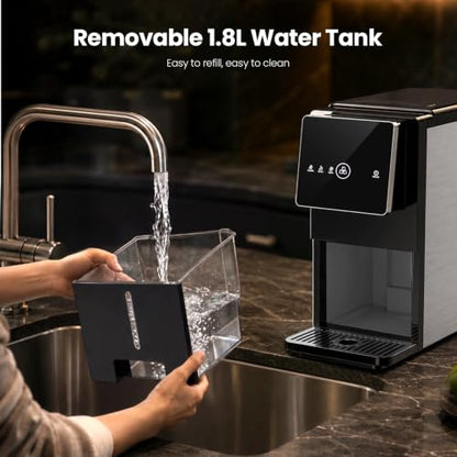 AGKUCKY Nugget Ice Makers Countertop, 35 lbs/24hrs Auto Drop Ice