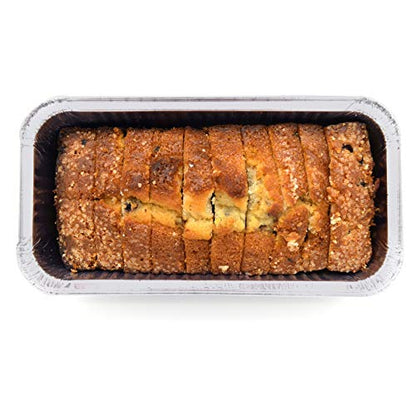 (100 Pack) Premium 2-LB Bread Loaf Baking Pans - 8.5" x 4.5" x 2.5" l Heavy Duty l Disposable Aluminum Foil Tins for Cakes Meatloaf Lasagna