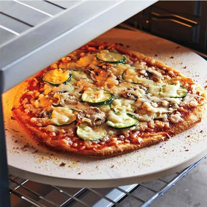 AUPLEX 9'' Pizza Stone for Oven and Grill Round Baking Stone Heavy Duty Cordierite Pizza Cooking Pan for Indoor Electric Ovens Baking Crisp Crust Pizza Bread with RV Oven Home(23cm*1cm)