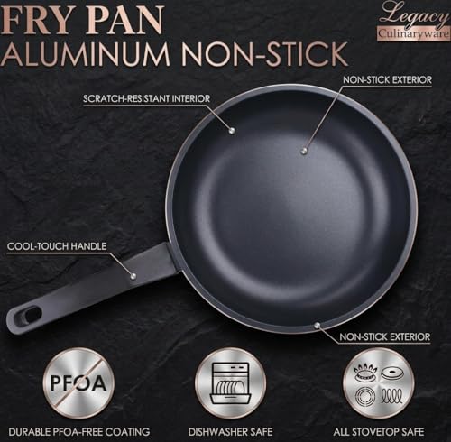Legacy Culinaryware Nonstick Frying Pan Skillet,8 Inch Frying Pan Skillet,Egg pans,Omelette Pan,PFOA Free,Kitchen Pots Induction Pot