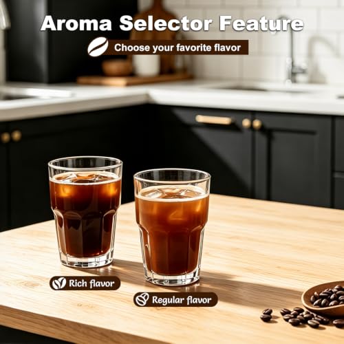 CUSIMAX Drip Coffee Maker 12 Cup Programmable Coffee Machine with 24H Timer, LCD Screen & Easy Control Dial, Brew Pause, Aroma Selector, Keep Warm Glass Carafe Coffee Makers, Magnetic Scoop