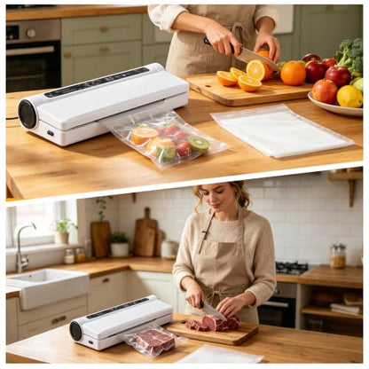 VortecSys Vacuum Sealer Machine, 75KPA Strong Suction for Home Kitchen Use