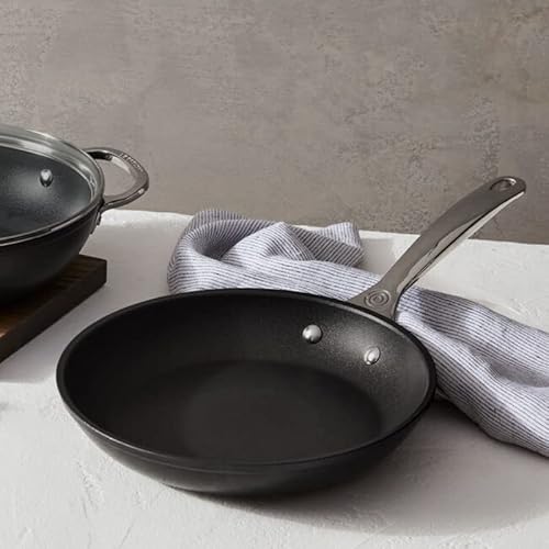 Le Creuset Toughened Nonstick Pro Cookware Set, 3pc. (9.5” Fry Pan & 2.5 qt. Braiser W/Glass Lid)
