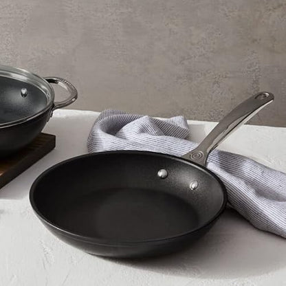 Le Creuset Toughened Nonstick Pro Cookware Set, 3pc. (9.5” Fry Pan & 2.5 qt. Braiser W/Glass Lid)